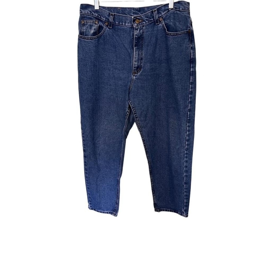 L.L. Bean Womens  High-Waisted‎ Blue Denim Jeans Size 18 Petite